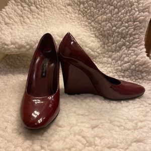 RARE Steve Madden Patent Leather Wedge Heels
